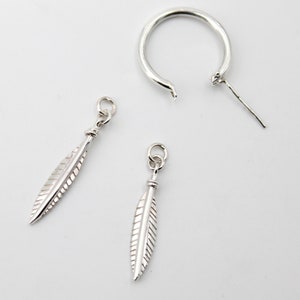Orecchini a cerchio in argento nero, cerchi aperti medi, cerchi in argento sterling ossidato, orecchini a cerchio da 18 mm, cerchi da 2/3 di pollice, orecchini rustici gotici unisex - Italia