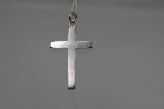 Ciondolo Croce In Argento Sterling 925 - Fish - Regolabile