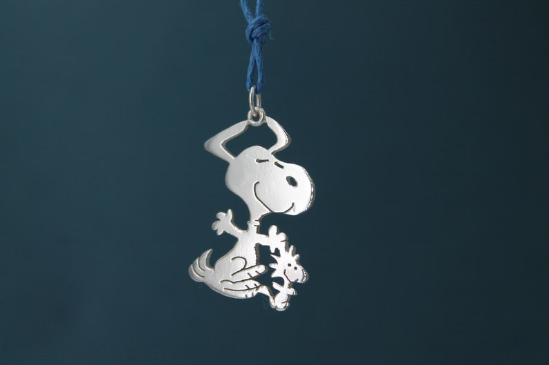 Dancing Snoopy And Woodstock Handmade Sterling Silver Etsy