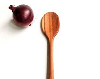 Plum wood cooking spoon, HQ Traditional handcrafted unique, super smooth for long life span