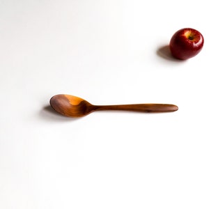 Traditional handcrafted HQ plum wood serving spoon. Smooth and gorgeus. image 5