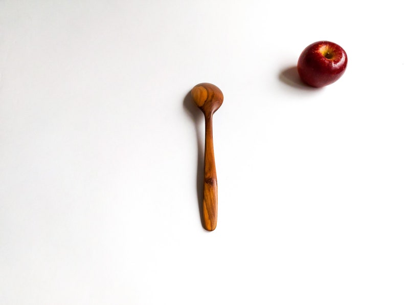Traditional handcrafted HQ plum wood serving spoon. Smooth and gorgeus. image 3