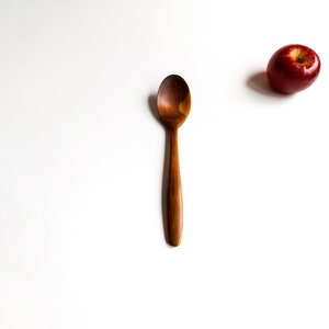 Traditional handcrafted HQ plum wood serving spoon. Smooth and gorgeus. image 2