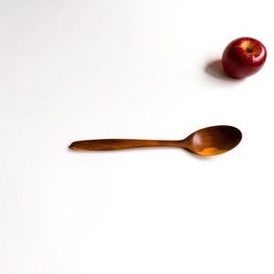 Traditional handcrafted HQ plum wood serving spoon. Smooth and gorgeus. image 6