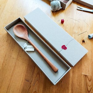 Traditional handcrafted HQ plum wood serving spoon. Smooth and gorgeus. image 8