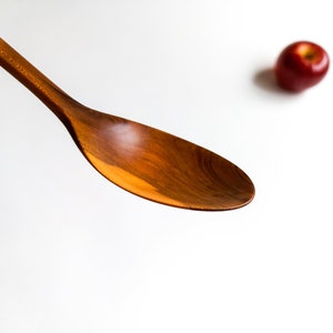 Traditional handcrafted HQ plum wood serving spoon. Smooth and gorgeus. image 7