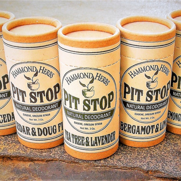 Pick Your Scent - Pit Stop - Natural Organic Deodorant - Aluminum Free - Biodegradable Packaging - Men & Women's Deodorant - Push-up Tube