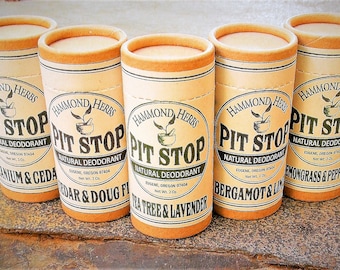 Pick Your Scent - Pit Stop - Natural Organic Deodorant - Aluminum Free - Biodegradable Packaging - Men & Women's Deodorant - Push-up Tube