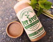 Pit Stop - Lemongrass Peppermint - Natural Organic Deodorant- Plastic Free Push-up Tube- Coconut Oil, Shea Butter, Beeswax, Essential Oils