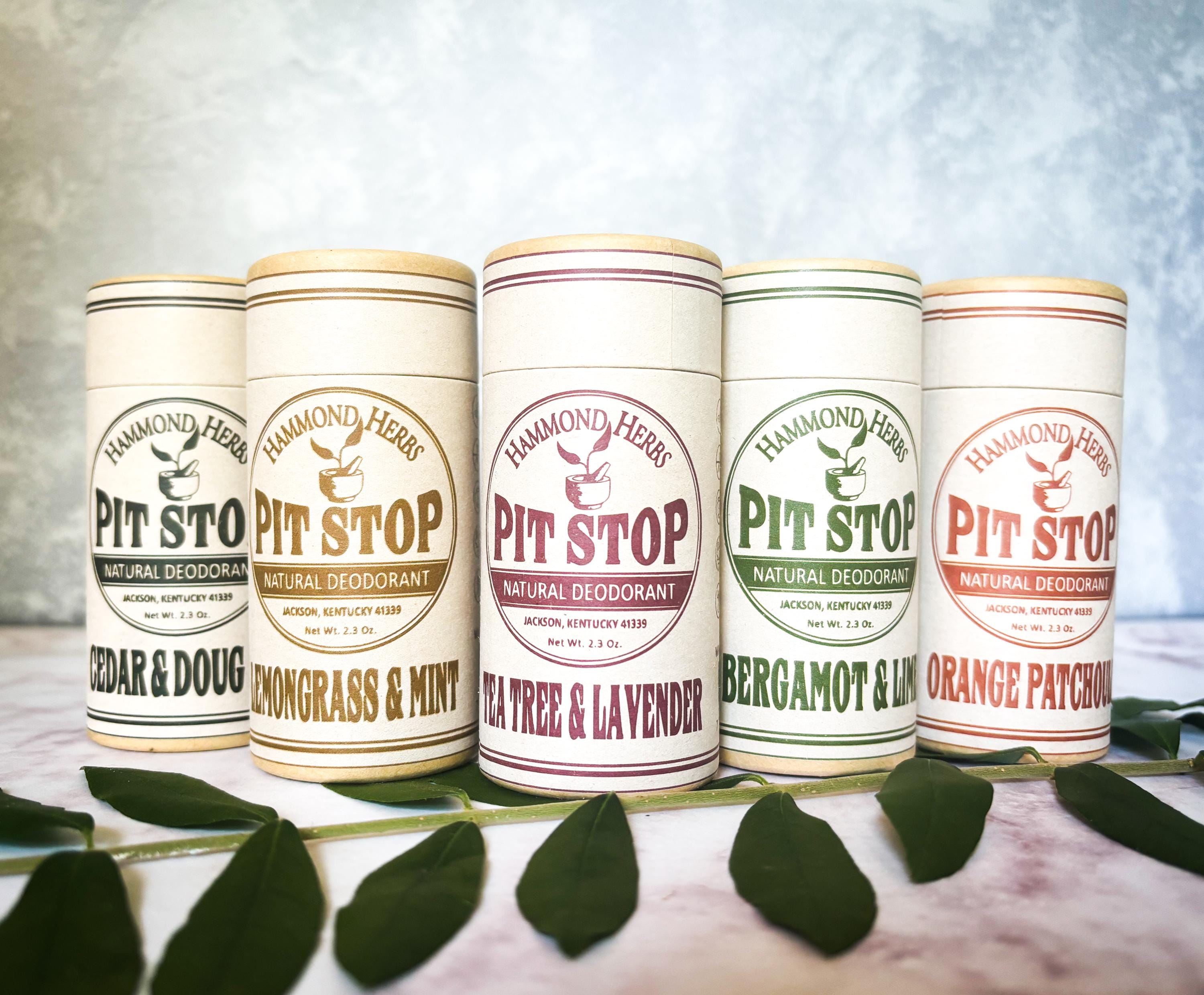 Pick 2 - Pit Stop - Natural Organic Deodorant - Aluminum Free - Biodegradable Packaging - Men & Women's Deodorant - Push-up Tube