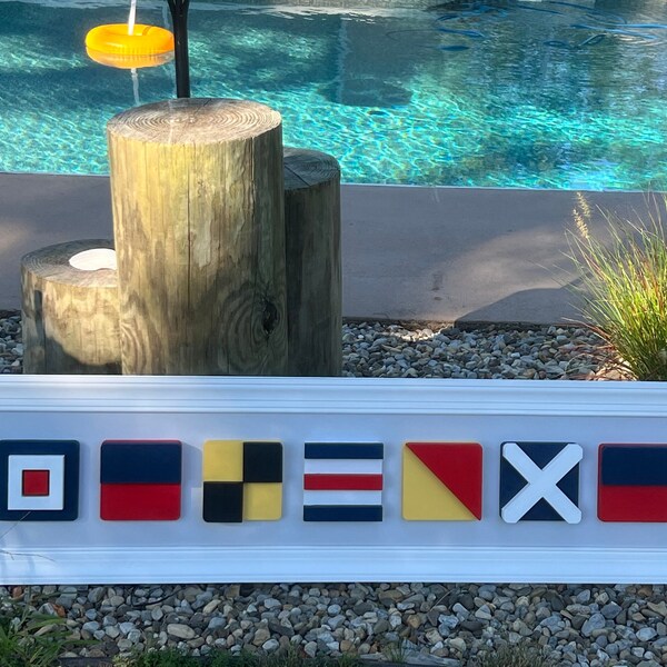 Nautical Flag Sign Etsy