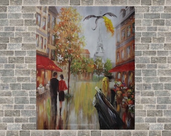 8x10 print of Legolas and Smaug in Paris Parody Altered Thrift Store Painting