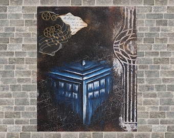 Steampunk TARDIS 8x10 print