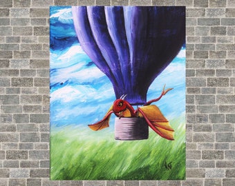 Dragon in Hot Air Balloon 8x10 print