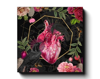 Canvas Wrap, Love Is A Battlefield, Anatomical Art, Anatomical Heart Decor