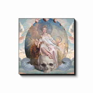 Canvas Wraps The Summer Wind Classical collage, anatomical art, gallery wall, unique decor, skull art, skull lover, science lover image 8