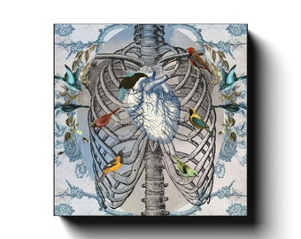 The Goal of Life: Anatomical Art Canvas Wrap