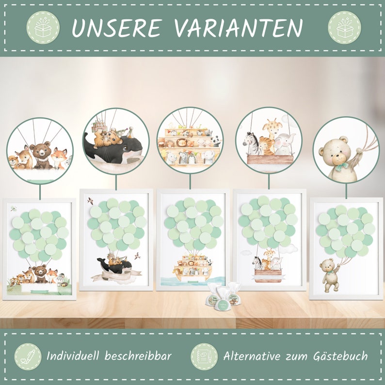 Personalisiertes Gästebuch Für Babyparty - Mond & Stern Design Mit Foto-Rahmen | Alternative Zum Klassischen Gästebuch