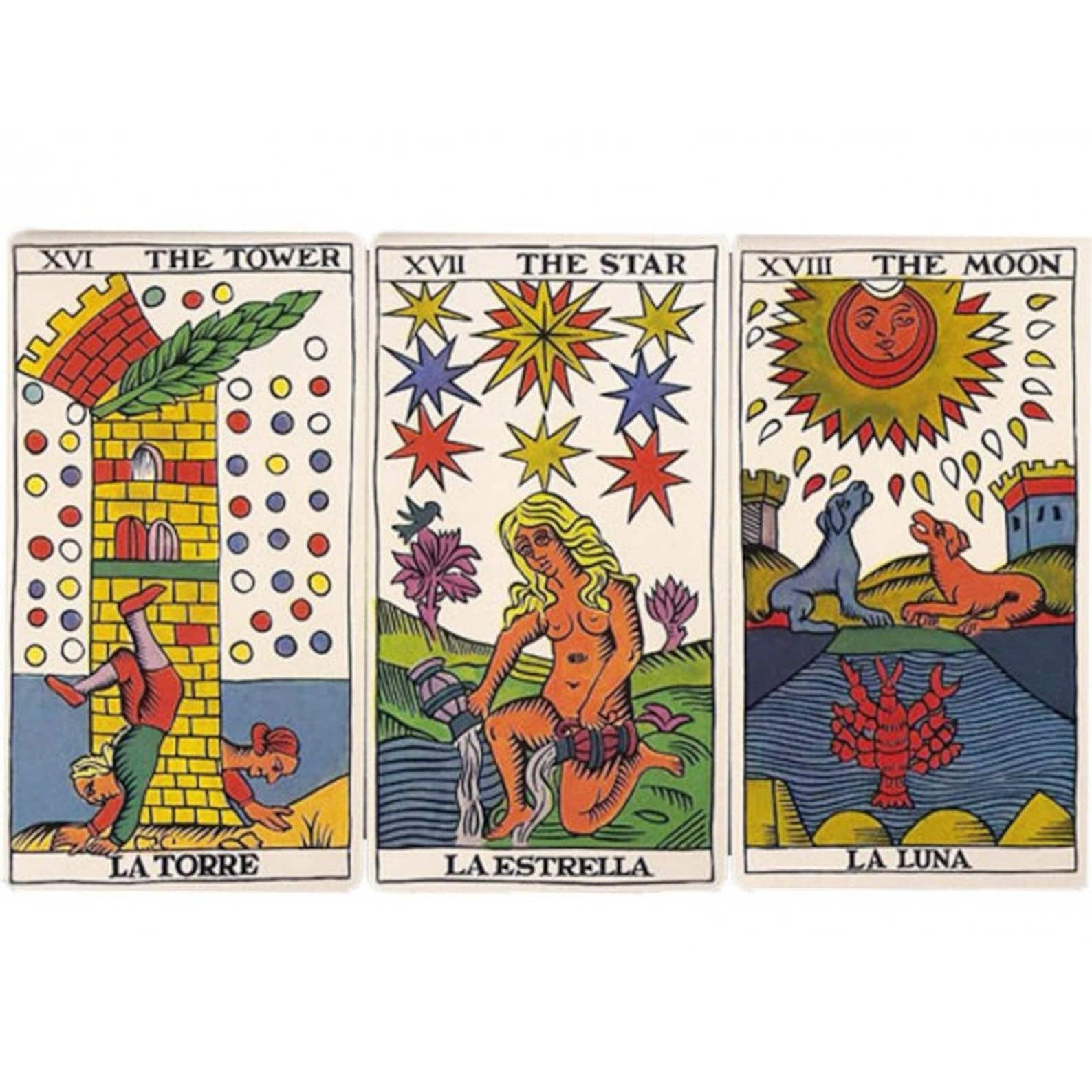 SPANISH TAROT ESPANOL Cards Deck Divination Telling Fournier Etsy