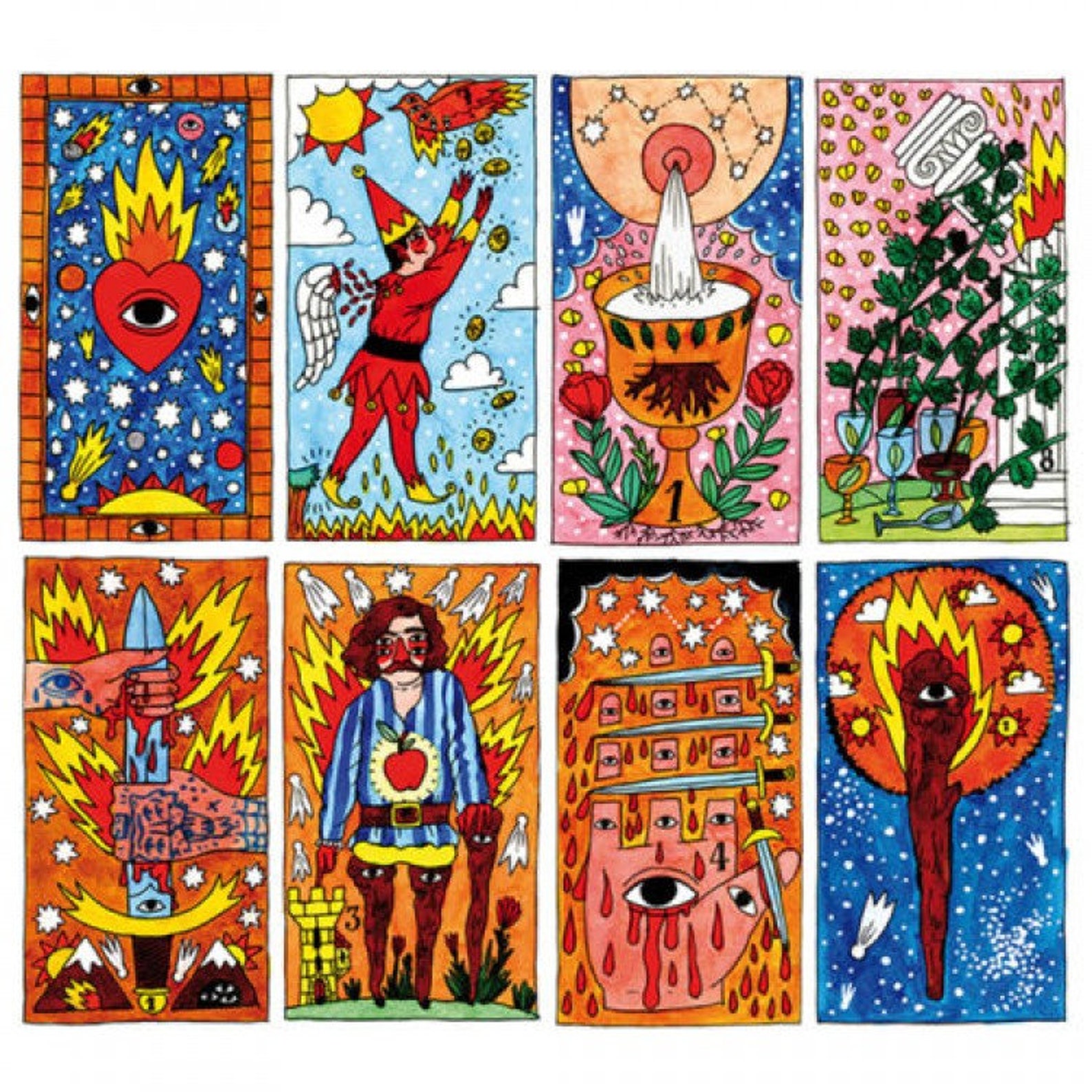 TAROT DEL FUEGO Cards Deck by Ricardo Cavolo Fournier Telling - Etsy