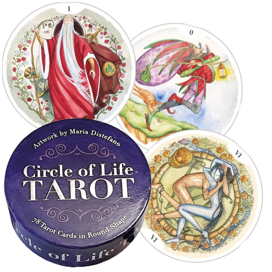 Circle of Life Tarot 78 Tarot Cards in Round Shape Religions et