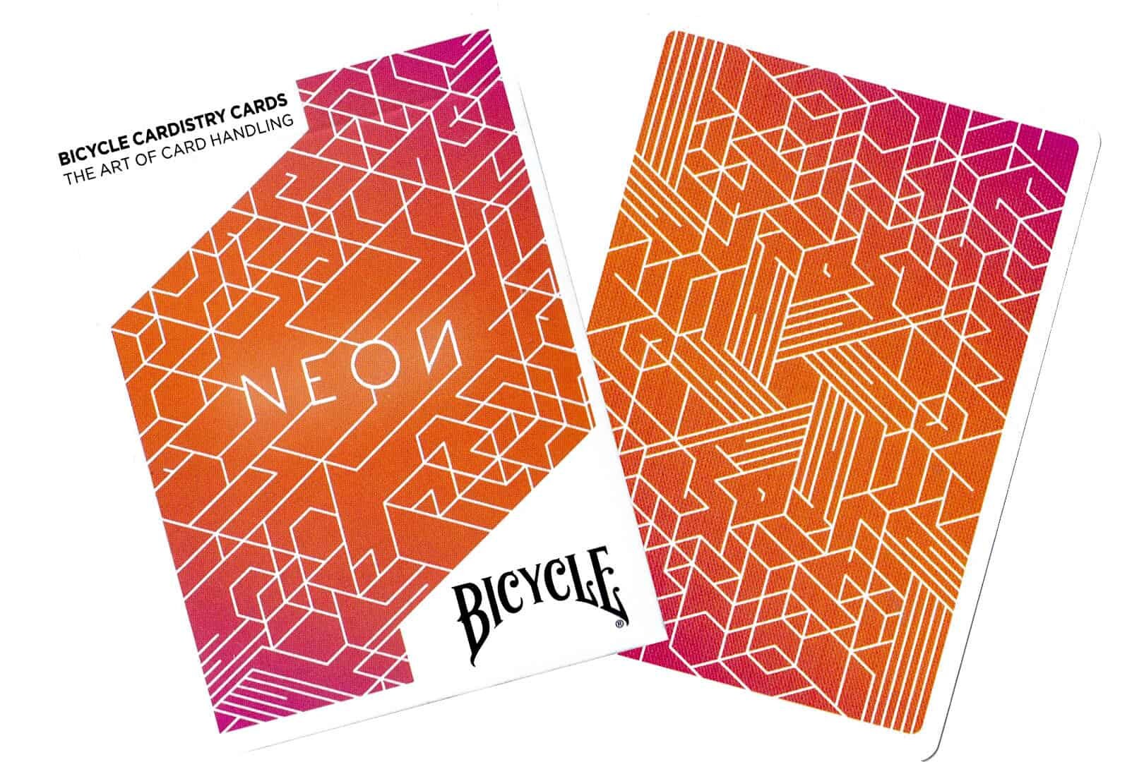 Not A Playable Deck Bicycle Neon Orange Bump Cardistry Deck 