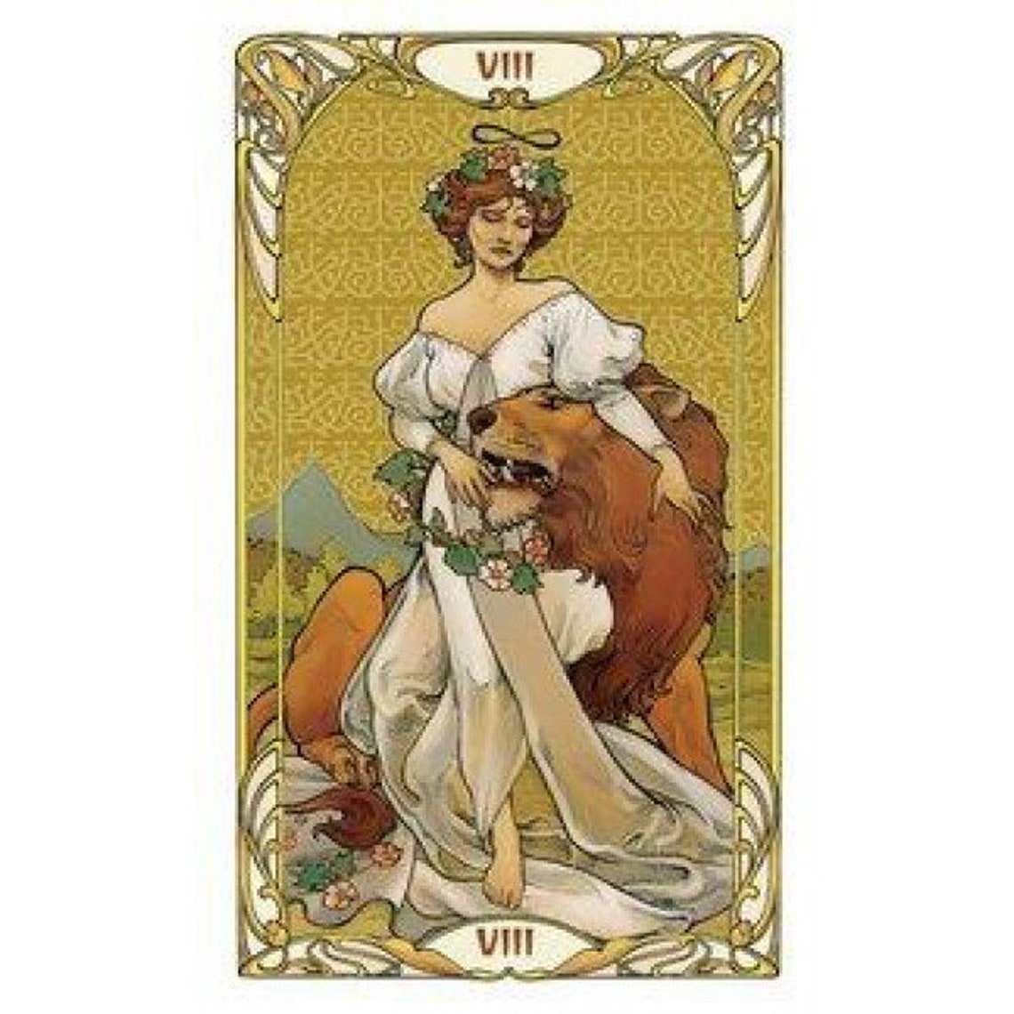 GOLDEN ART NOUVEAU Mini Tarot Deck Cards Original Lo Scarabeo Etsy