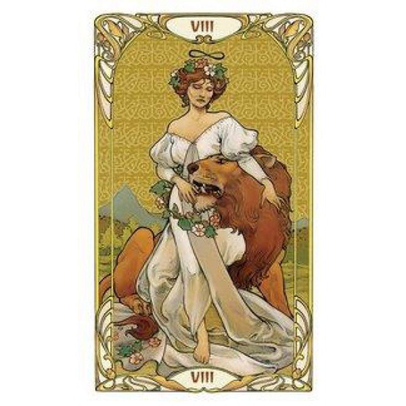GOLDEN ART NOUVEAU Mini Tarot Deck Cards Original Lo Scarabeo Etsy