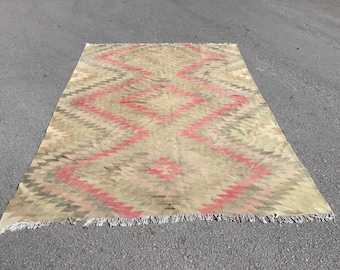 201323 Hand-Knotted Wool Rug Nomad Traditional Brown Tapestry Kilim 5'11 x 8'3 eCarpet Gallery Area Rug for Living Room Bedroom 201323 Hand-Knotted Wool Rug Nomad Traditional Brown Tapestry Kilim 5'11 x 8'3 eCarpet Gallery Area Rug for Living Room Bedroom