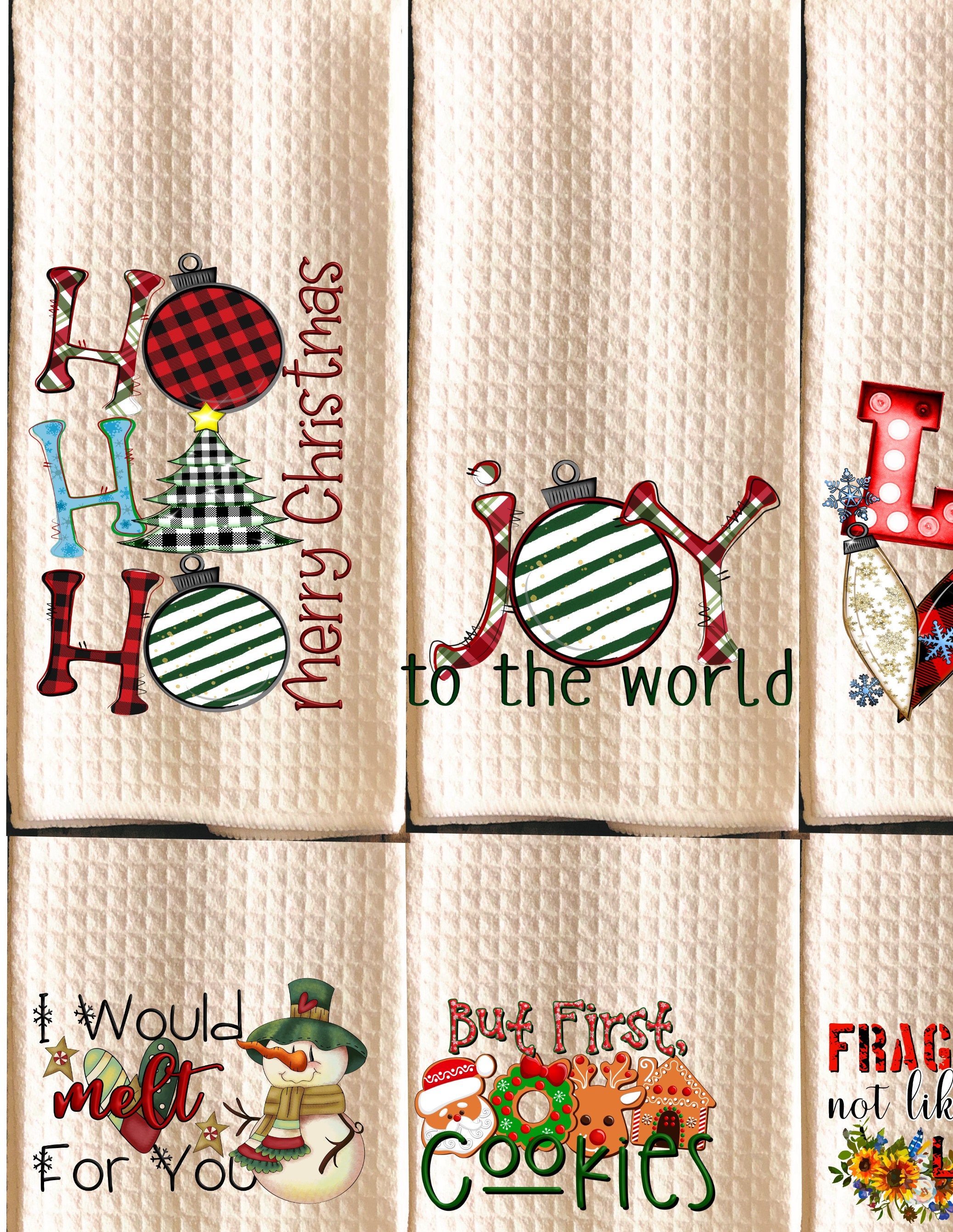 Funny Christmas Kitchen Towels 