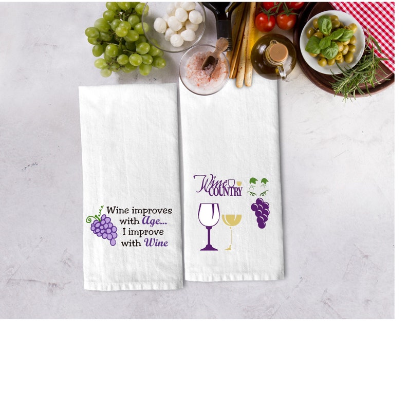 Wine Waffle Kitchen Towel Sassy Wine Dish Towel Kitchen Etsy