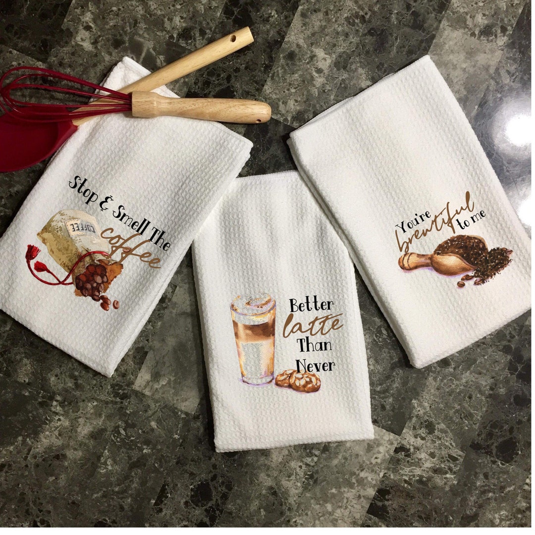 NEW!! 5 Funny Kitchen Towels, Fun Dish Towels with Wine Alcohol Drink Theme  - Towels & Washcloths, Facebook Marketplace