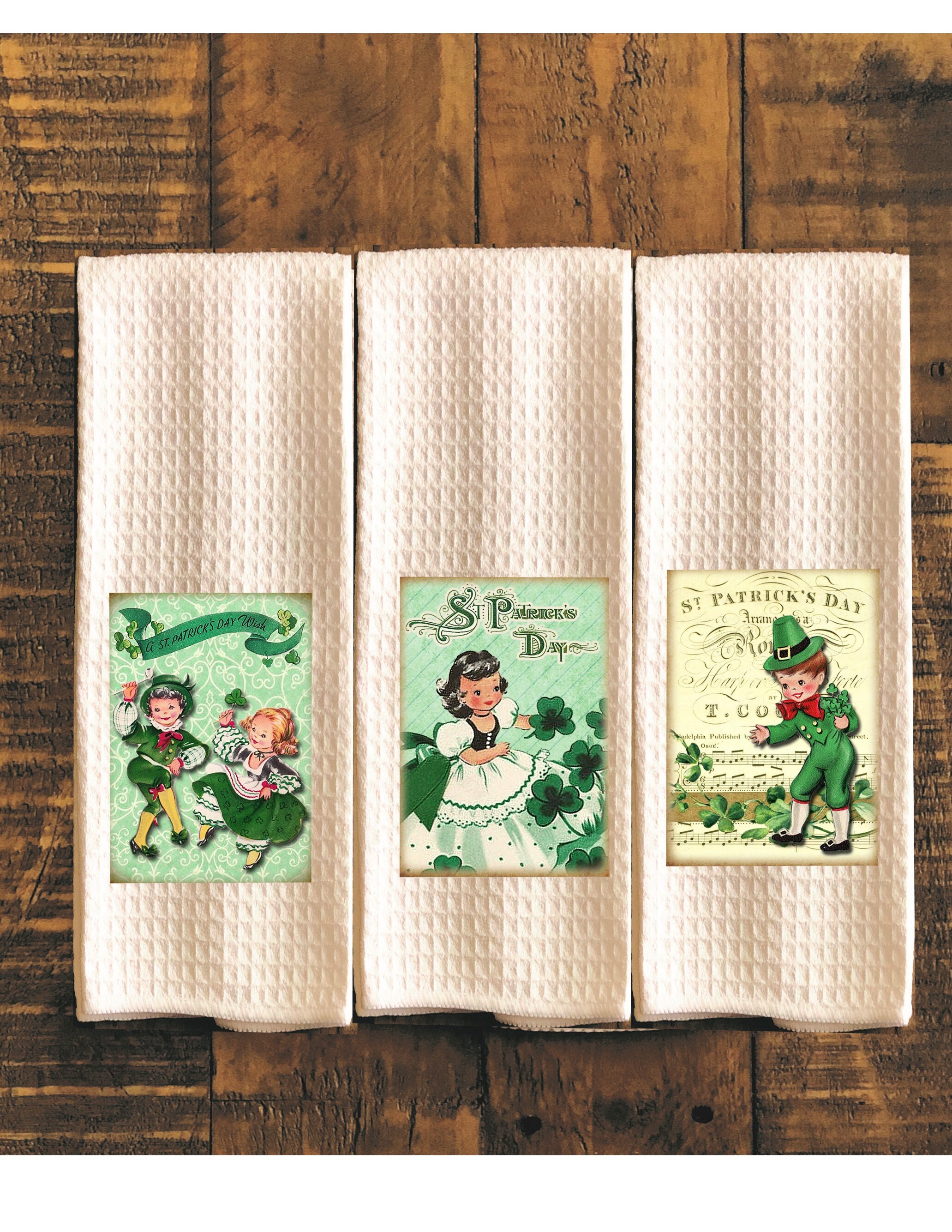 Vintage St. Patrick Day Kitchen Towel, Fun Dish Towel, Kitchen Decor, Kitchen  Towel - Etsy