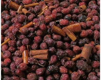 Rose Hips w/ Cinnamon Bulk HIGHLY SCENTED with CINNAMON potpourri 2 cups whole dried rosehips and cinnamon Simmering