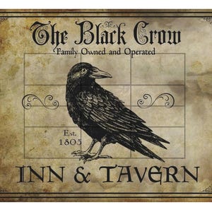 Black Crow aged paper download printable