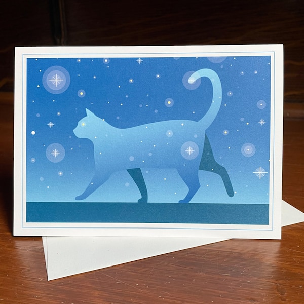 Stardust Cat Sympathy Card