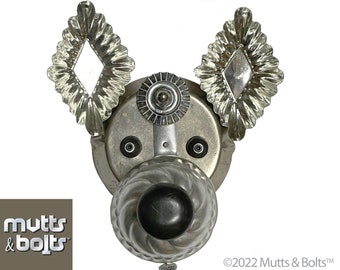 Metal Dog Sculpture/Westie Terrier/Wall Art/Vintage Kitchen Stuff