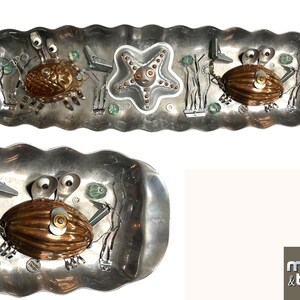 Metal Sculpture/Ocean Scene/Vintage Kitchen Stuff