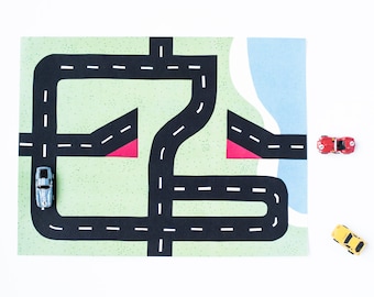 Car Play Mat #2: Ramp and Jump Mat. For Mini Toy Cars.