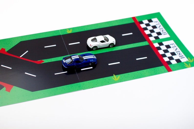 Toy Car Play Mat, Race Track Set. Printable Road Play Mat Etsy