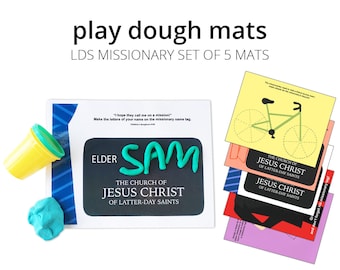 LDS Missionary Play Dough Mats. Printable Play Mats for Modeling Clay