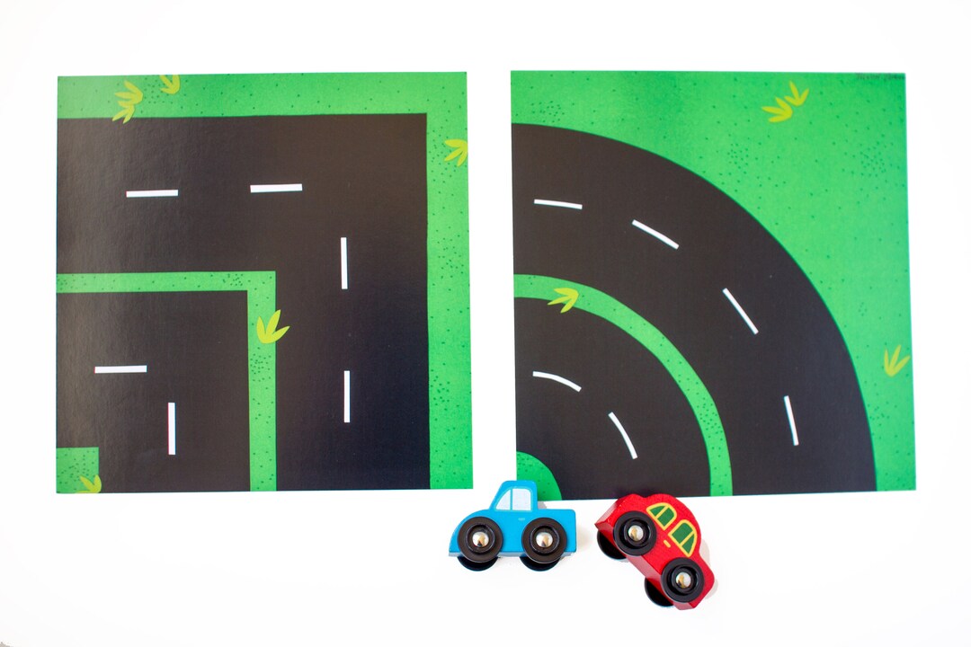 Toy Car Play Mat Race Track CORNER and CURVE Pieces. Etsy