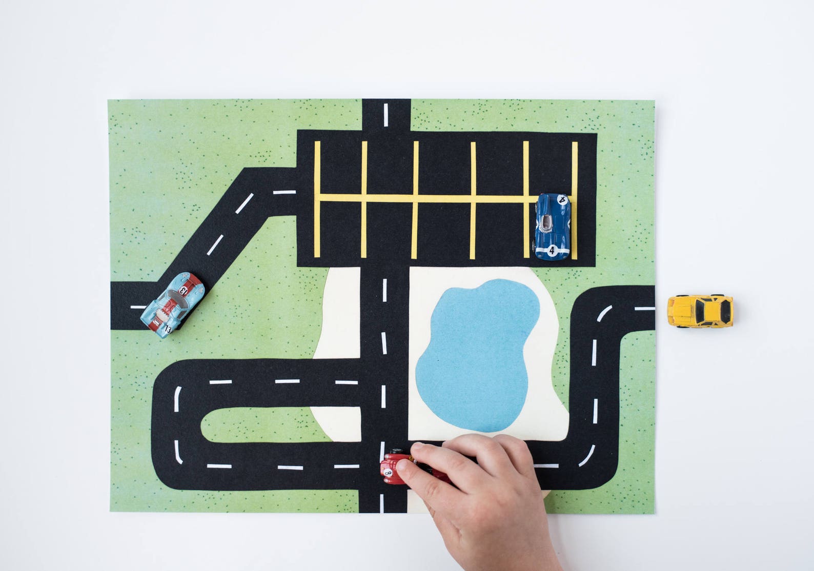 Car Printable Play Mat 3 Parking Lot Mat. for Micro Toy Cars. Etsy