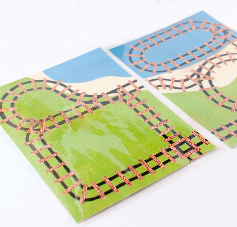 Mini Train Printable Play Mat Set A. Travel Train Toy and Quiet Toy Etsy