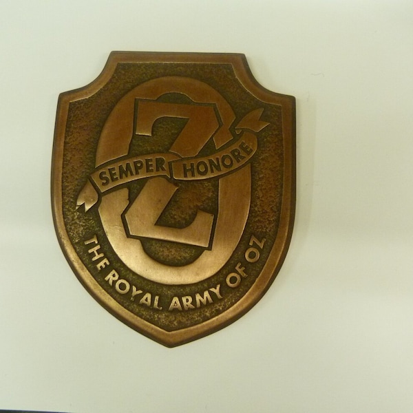 Disney's Return to Oz  Army of Oz Tik-Tok badge copper