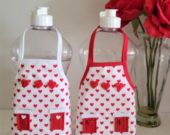 Valentine's Dish Soap Bottle Apron