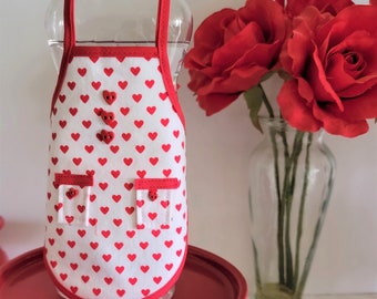 Valentine's Dish Soap Bottle Apron