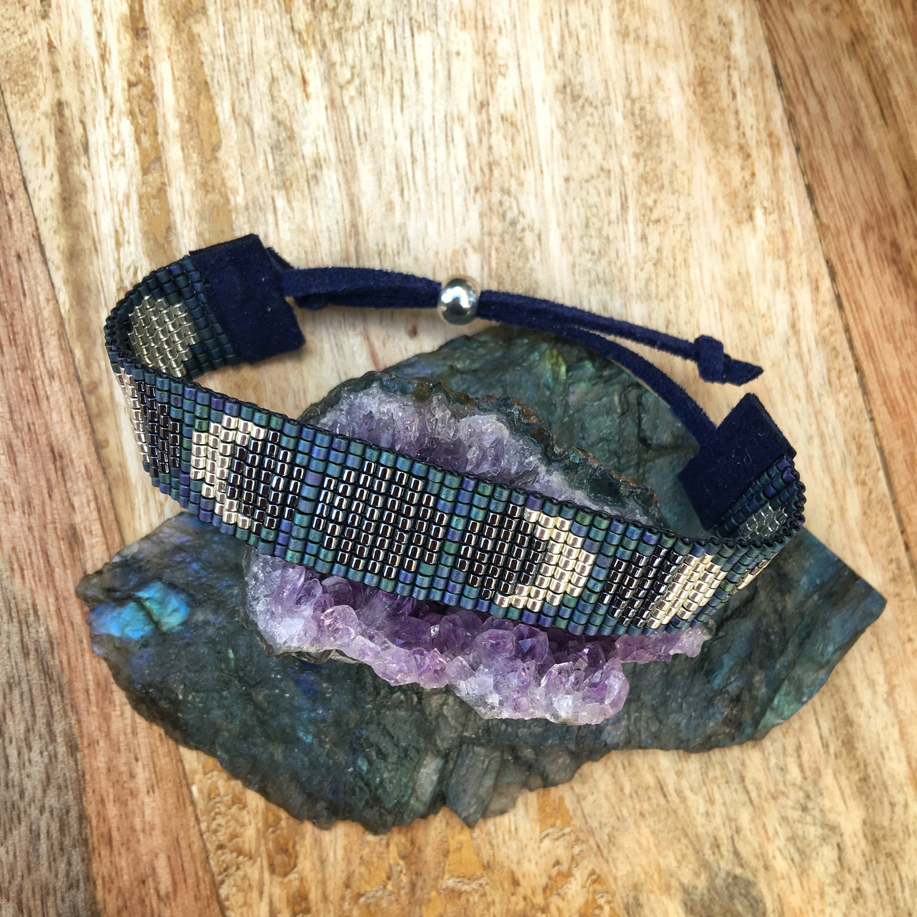 New Moon Phase loom beaded bracelet eclipse celestial night Etsy