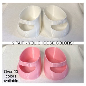 Cabbage Patch Kids CPK Replacement MaryJane Shoes for Vintage 16” Dolls - 2 Pairs - You Choose Colors