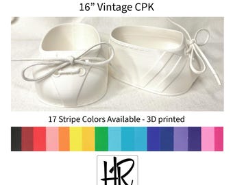 Cabbage Patch Kids CPK Replacement Tennis Shoes for Vintage 16” Dolls - 17 Stripe Colors Available
